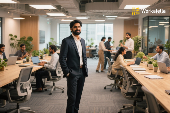 Modern coworking office at Workafella 